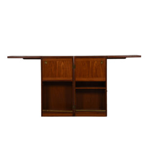 Danish Modern Teak Expanding ‘Book Bar’ / Storage Cabinet