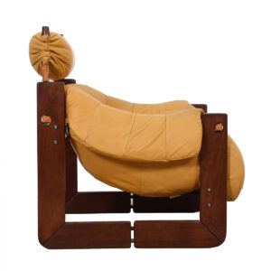 Percival Lafer Brazilian Leather Chair w/ Headrest, Ottoman, and Table!