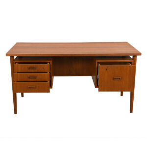 Mid-Sized Danish Teak Floating Top Desk