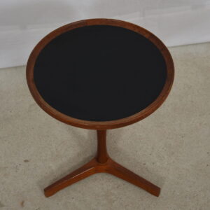 Pair of Round Cocktail Tables by Hans Andersen with Black Top