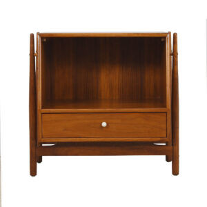 Pair of Mid Century Drexel Declaration Walnut Nightstands / Side Tables