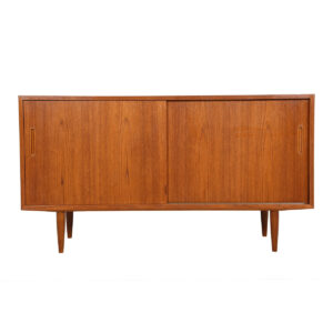 Condo-Sized (54″) Danish Teak Media Cabinet / Sideboard