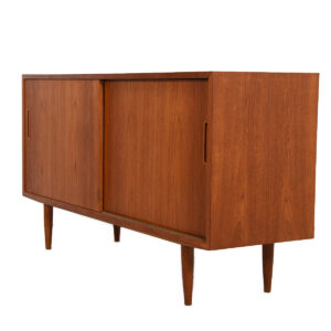 Condo-Sized (54″) Danish Teak Media Cabinet / Sideboard