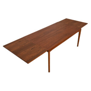 Large Danish Modern Teak Expanding Dining Table