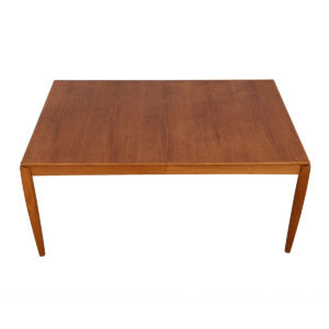 Rare Danish Teak Expanding Dining Table by HW Klein