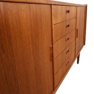 Falster Danish Modern Teak Tambour Door Sideboard / Dresser