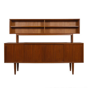 Bowed Front Danish Teak Sideboard by Arne Vodder w/ Optional Display Top