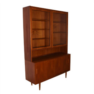2-Piece Danish Teak (54.5″) Display / Storage Cabinet