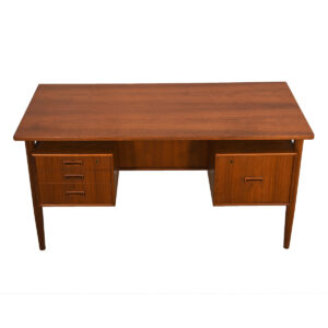 Mid-Sized Danish Modern Teak Floating Top Desk
