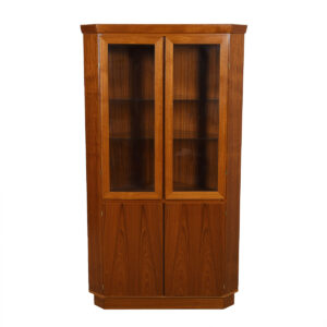 Danish Teak Corner Display Cabinet