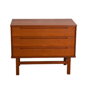 Pair of Torring Danish Modern Teak 3 Drawer Chests / Night Stands