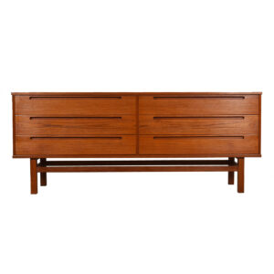 Teak Danish Modern 6 Drawer Dresser by Torring, Denmark