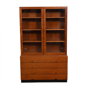 2-Piece Bramin Danish Teak Display w/ Chest of Drawers