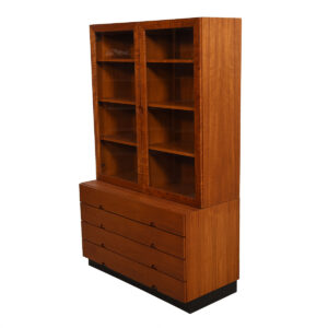2-Piece Bramin Danish Teak Display w/ Chest of Drawers