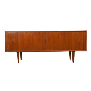 Danish Modern Teak Tambour Door Sideboard / Room Divider