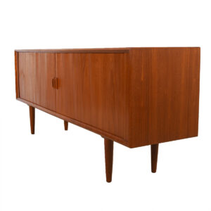 Danish Modern Teak Tambour Door Sideboard / Room Divider