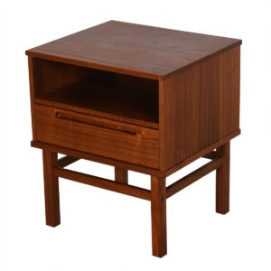 Danish Modern Walnut Nightstand / End Table