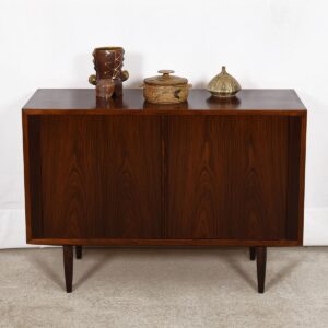Condo-Sized Danish Rosewood Tambour Door Sideboard