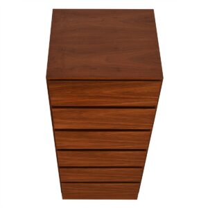 Iversen Super Slim & Tall 8 Drawer Walnut Lingerie / Jewelry Chest