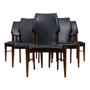 The Draper’s Walnut ‘Mad Med’ Mid-Century Modern Dining Chairs – Set of 6