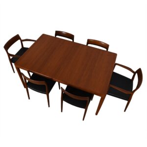 Danish Teak Extra-Large Expanding Dining Table w/ 2 Leaves