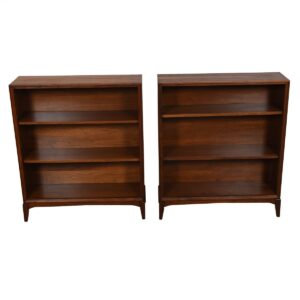 Pair of Matching Walnut Bookshelves