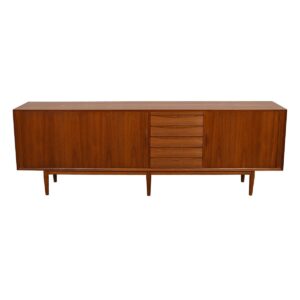 Arne Vodder Model 29 – Danish Teak 97″ Tambour Door Sideboard / Room Divider