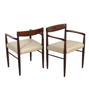 Pair of Danish Modern Rosewood Arm Chairs