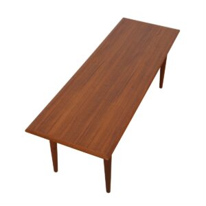 Rectangular Coffee Table w/ Shelf — Danish Modern Teak