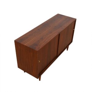 52″ Mid Century Modern Walnut Credenza / Media Cabinet