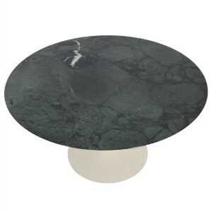 Eero Saarinen Knoll Marble Top Tulip Dining Table Set w/ 6 Arm Chairs