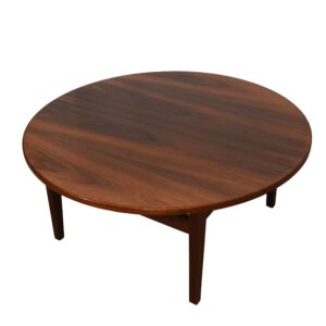 Jens Risom 36″ MCM Walnut Round Coffee Table