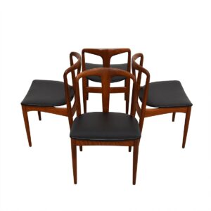 Set of 4 Johannes Andersen for Uldum Møbelfabrik Juliane Teak Dining Chairs