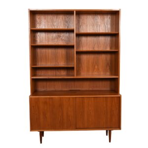 Danish Modern Teak 2-Piece Cabinet / Bookcase
