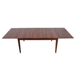 Danish Modern Rosewood Expanding Dining Table w/ Vertical Grain