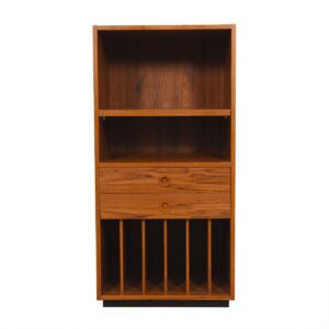 Danish Modern Teak Compact Media / Record / Bar Cabinet