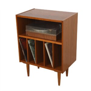 Danish Modern Teak Small Media / Record Cabinet