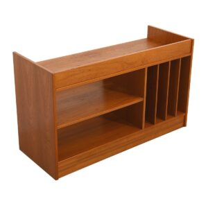 Danish Modern Teak Compact Media / Vinyl Shelf Unit