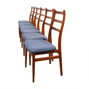Set of 6 Danish Modern Dining Chairs in Teak
