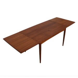 Small Danish Modern Teak 51″ Expanding Dining Table