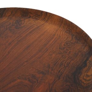 Rosewood & Brass Bar – Cocktail Cart w/ Removable Serving Trays