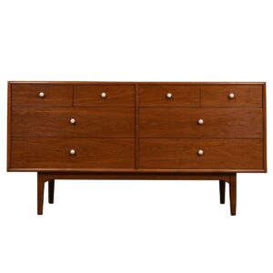 60″ Compact 8-Drawer Walnut Dresser by Drexel