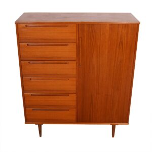 Tall Danish Modern Teak Dresser / Storage Powerhouse
