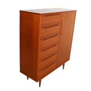 Tall Danish Modern Teak Dresser / Storage Powerhouse