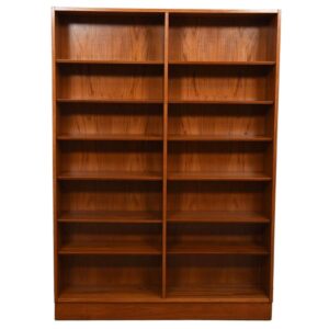 Danish Modern Teak Adjustable Shelf Bookcase