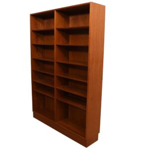 Danish Modern Teak Adjustable Shelf Bookcase