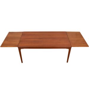 Family Size Danish Modern Teak Expanding Dining Table