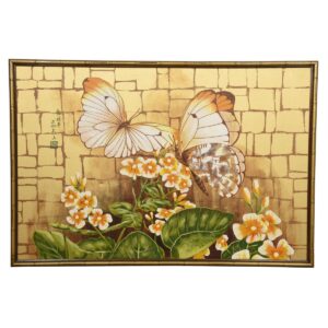Magnificent Oversized Asian Painting of Butterflies