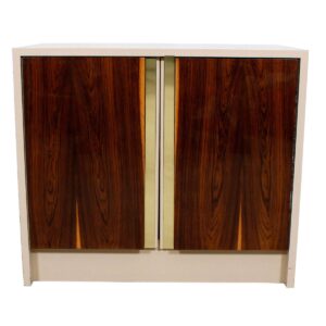 Milo Baughman Bar / Media Cabinet with Rosewood Doors.