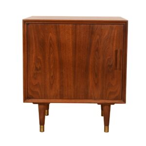 Walnut Mid Century Modern Nightstand / Accent Storage